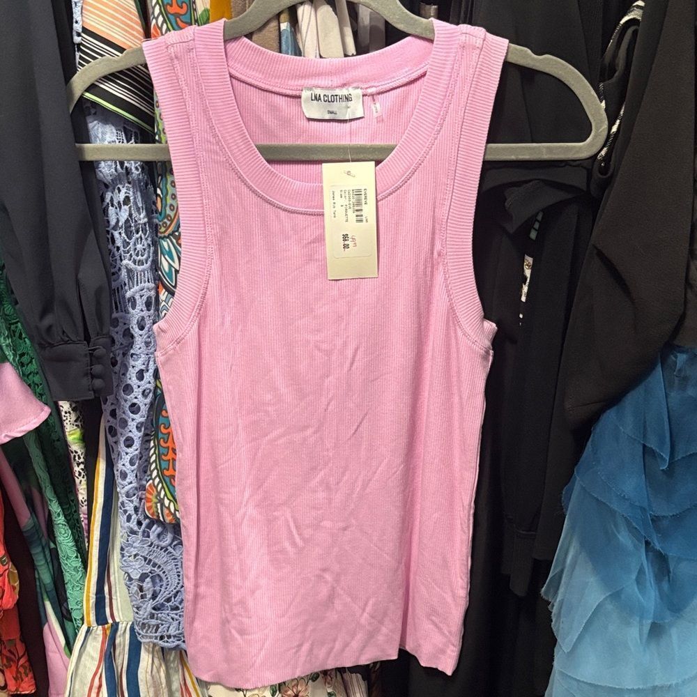 Evereve LNA Clothing Soft Pink Sleeveless Tank NWT size Small